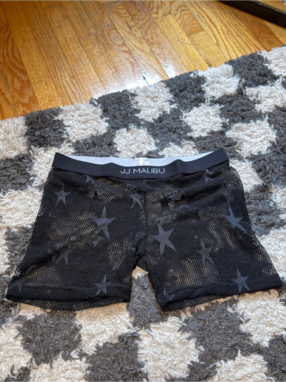 JJ Malibu Black Mesh Star Bike Shorts/Briefs